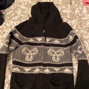 Wool zip up sweater